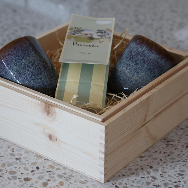 Geschenksbox Quadrat mit Tee